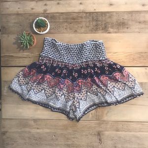 Smocked Pattern Shorts